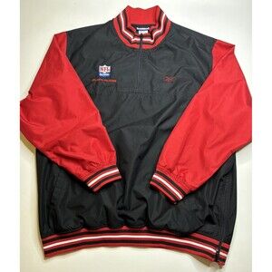 Men’s Reebok NFL Alum. Atlanta Falcons Pullover Windbreaker Red & Black Size XXL